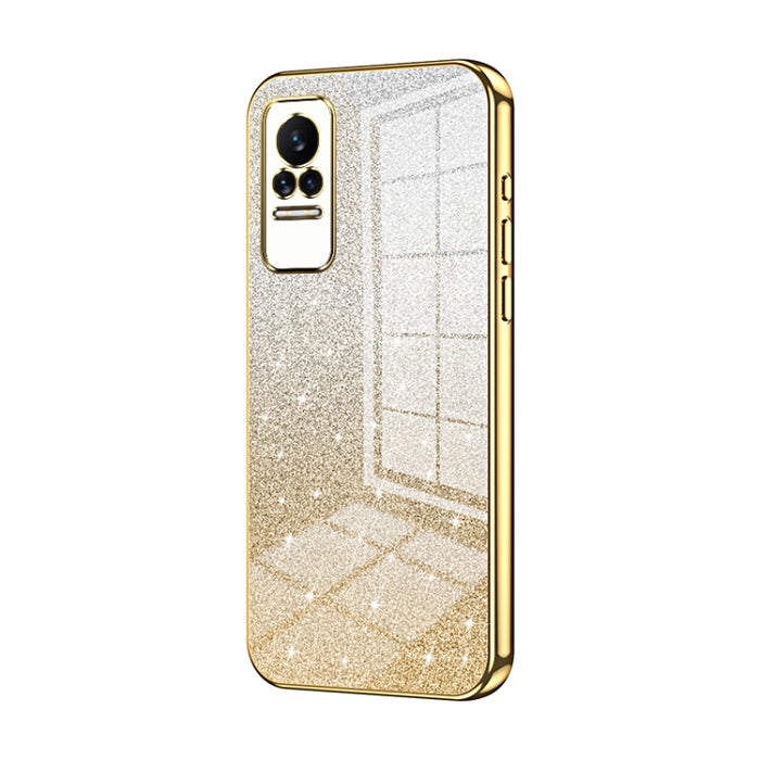 Caja de teléfono galvanizada con polvo de brillo degradado, For Xiaomi Civi / Civi 1S, For Xiaomi Poco M4 Pro, For Xiaomi Poco X4 Pro 5G, For Xiaomi 12 / 12X, For Xiaomi Mi 11 Lite 4G / 5G, For Xiaomi 11T / 11T Pro, For Xiaomi Mix 4, For Xiaomi Mi 10S ...