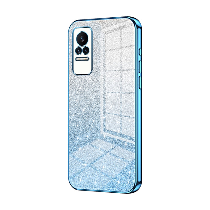 Caja de teléfono galvanizada con polvo de brillo degradado, For Xiaomi Civi / Civi 1S, For Xiaomi Poco M4 Pro, For Xiaomi Poco X4 Pro 5G, For Xiaomi 12 / 12X, For Xiaomi Mi 11 Lite 4G / 5G, For Xiaomi 11T / 11T Pro, For Xiaomi Mix 4, For Xiaomi Mi 10S ...