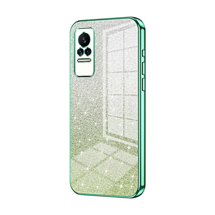 Caja de teléfono galvanizada con polvo de brillo degradado, For Xiaomi Civi / Civi 1S, For Xiaomi Poco M4 Pro, For Xiaomi Poco X4 Pro 5G, For Xiaomi 12 / 12X, For Xiaomi Mi 11 Lite 4G / 5G, For Xiaomi 11T / 11T Pro, For Xiaomi Mix 4, For Xiaomi Mi 10S ...
