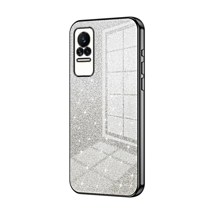 Caja de teléfono galvanizada con polvo de brillo degradado, For Xiaomi Civi / Civi 1S, For Xiaomi Poco M4 Pro, For Xiaomi Poco X4 Pro 5G, For Xiaomi 12 / 12X, For Xiaomi Mi 11 Lite 4G / 5G, For Xiaomi 11T / 11T Pro, For Xiaomi Mix 4, For Xiaomi Mi 10S ...