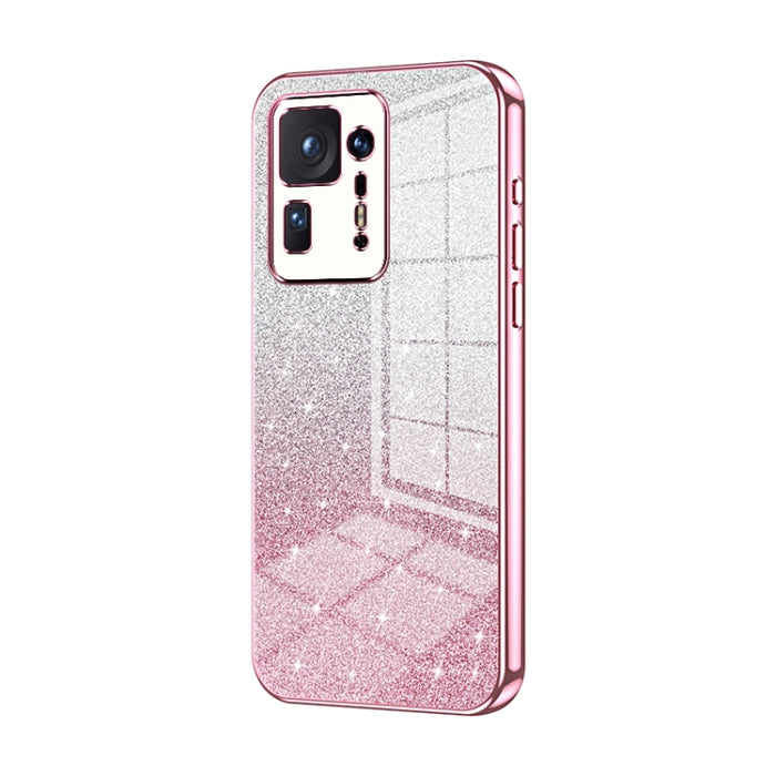 Caja de teléfono galvanizada con polvo de brillo degradado, For Xiaomi Civi / Civi 1S, For Xiaomi Poco M4 Pro, For Xiaomi Poco X4 Pro 5G, For Xiaomi 12 / 12X, For Xiaomi Mi 11 Lite 4G / 5G, For Xiaomi 11T / 11T Pro, For Xiaomi Mix 4, For Xiaomi Mi 10S ...