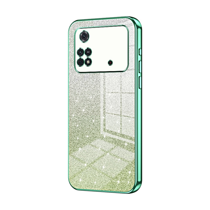 Caja de teléfono galvanizada con polvo de brillo degradado, For Xiaomi Civi / Civi 1S, For Xiaomi Poco M4 Pro, For Xiaomi Poco X4 Pro 5G, For Xiaomi 12 / 12X, For Xiaomi Mi 11 Lite 4G / 5G, For Xiaomi 11T / 11T Pro, For Xiaomi Mix 4, For Xiaomi Mi 10S ...