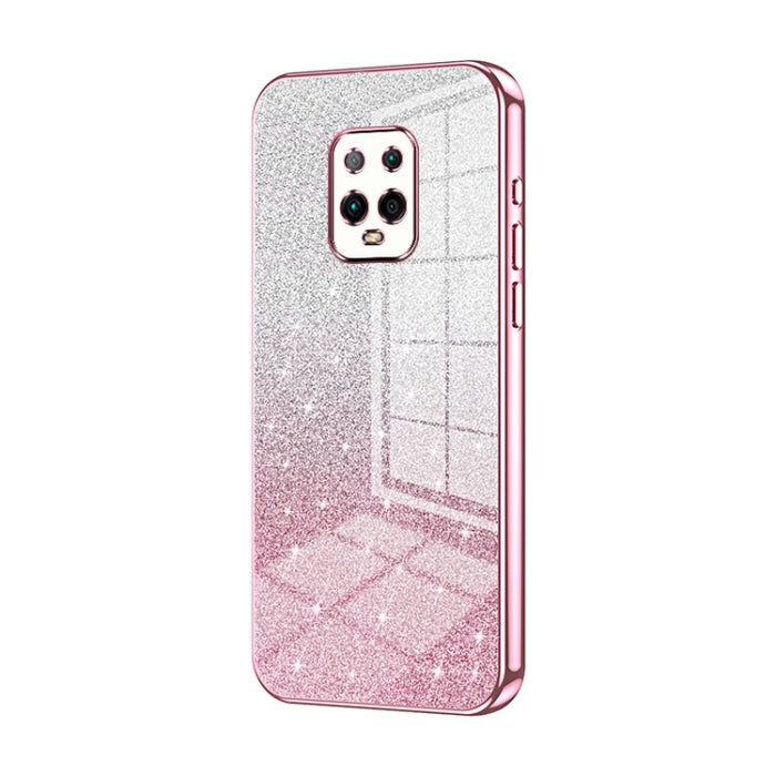 Caja de teléfono galvanizada con polvo de brillo degradado, For Xiaomi Redmi Note 9 5G / Note 9T, For Xiaomi Redmi Note 9 Pro 5G/Mi 10T Lite, For Xiaomi Redmi Note 9 4G, For Xiaomi Redmi K30S / Mi 10T Pro 5G, For Xiaomi Redmi K30 Pro / K30 Ultra       ...