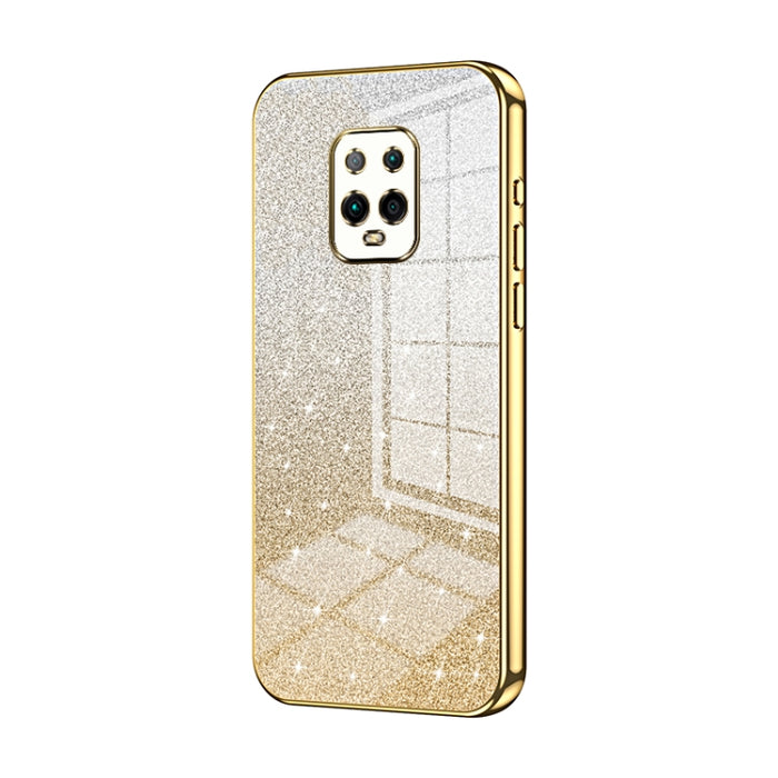 Caja de teléfono galvanizada con polvo de brillo degradado, For Xiaomi Redmi Note 9 5G / Note 9T, For Xiaomi Redmi Note 9 Pro 5G/Mi 10T Lite, For Xiaomi Redmi Note 9 4G, For Xiaomi Redmi K30S / Mi 10T Pro 5G, For Xiaomi Redmi K30 Pro / K30 Ultra       ...