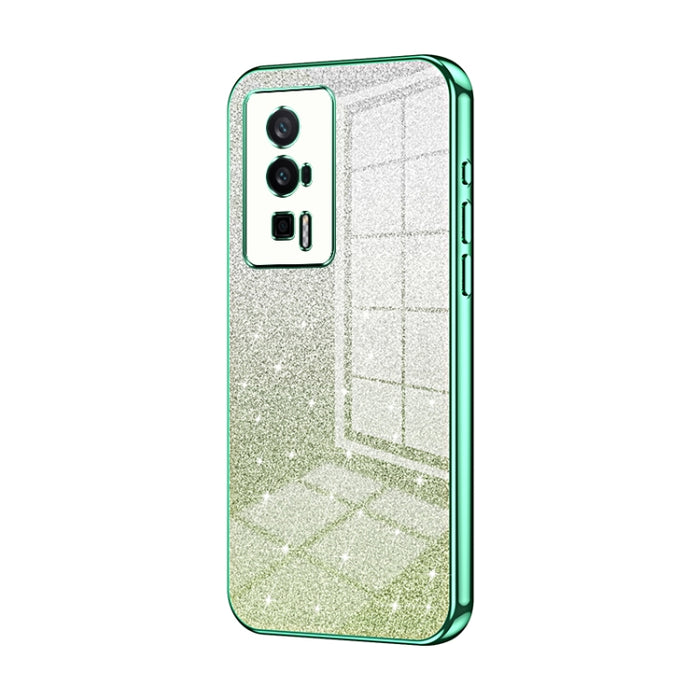 Caja de teléfono galvanizada con polvo de brillo degradado, For Xiaomi Redmi Note 11T Pro/Poco X4 GT, For Xiaomi Redmi Note 12R Pro, For Xiaomi Redmi Note 12 Turbo/Poco F5, For Xiaomi Redmi K60 / K60 Pro, For Xiaomi Redmi Note 12 Pro+                  ...