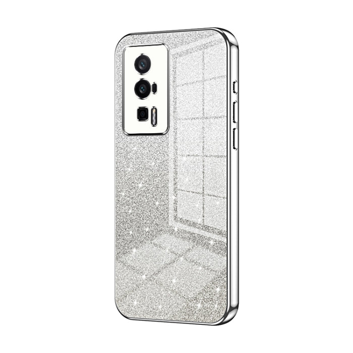 Caja de teléfono galvanizada con polvo de brillo degradado, For Xiaomi Redmi Note 11T Pro/Poco X4 GT, For Xiaomi Redmi Note 12R Pro, For Xiaomi Redmi Note 12 Turbo/Poco F5, For Xiaomi Redmi K60 / K60 Pro, For Xiaomi Redmi Note 12 Pro+                  ...