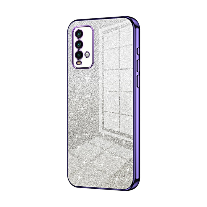 Caja de teléfono galvanizada con polvo de brillo degradado, For Xiaomi Redmi Note 9 5G / Note 9T, For Xiaomi Redmi Note 9 Pro 5G/Mi 10T Lite, For Xiaomi Redmi Note 9 4G, For Xiaomi Redmi K30S / Mi 10T Pro 5G, For Xiaomi Redmi K30 Pro / K30 Ultra       ...