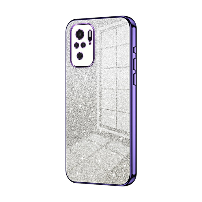 Caja de teléfono galvanizada con polvo de brillo degradado, For Xiaomi Redmi Note 10/Note 10S, For Xiaomi Redmi Note 11 Global / Note 11S, For Xiaomi Redmi K40S / Poco F4, For Xiaomi Redmi Note 11T 5G/Note 11S 5G, For Xiaomi Redmi K50 / K50 Pro        ...