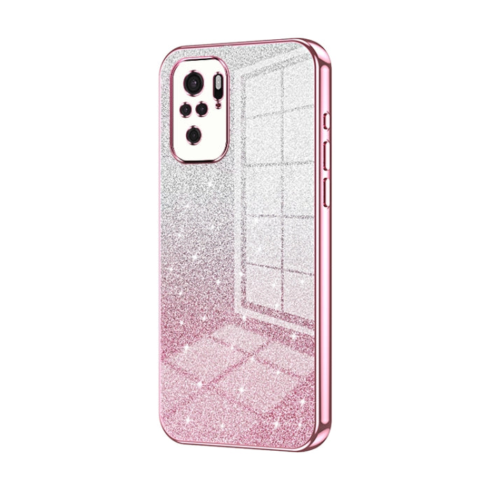Caja de teléfono galvanizada con polvo de brillo degradado, For Xiaomi Redmi Note 10/Note 10S, For Xiaomi Redmi Note 11 Global / Note 11S, For Xiaomi Redmi K40S / Poco F4, For Xiaomi Redmi Note 11T 5G/Note 11S 5G, For Xiaomi Redmi K50 / K50 Pro        ...