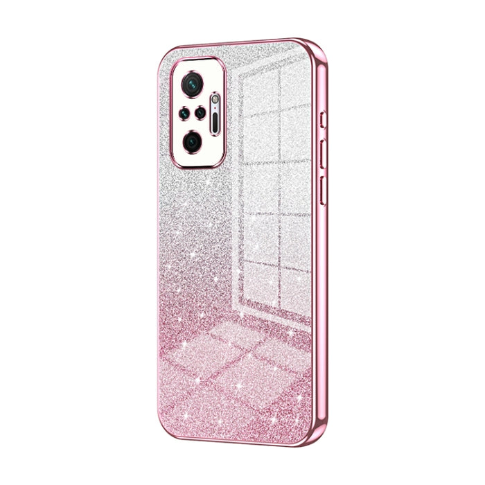 Caja de teléfono galvanizada con polvo de brillo degradado, For Xiaomi Redmi Note 10/Note 10S, For Xiaomi Redmi Note 11 Global / Note 11S, For Xiaomi Redmi K40S / Poco F4, For Xiaomi Redmi Note 11T 5G/Note 11S 5G, For Xiaomi Redmi K50 / K50 Pro        ...