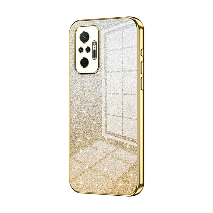 Caja de teléfono galvanizada con polvo de brillo degradado, For Xiaomi Redmi Note 10/Note 10S, For Xiaomi Redmi Note 11 Global / Note 11S, For Xiaomi Redmi K40S / Poco F4, For Xiaomi Redmi Note 11T 5G/Note 11S 5G, For Xiaomi Redmi K50 / K50 Pro        ...