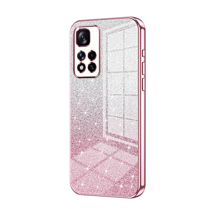 Caja de teléfono galvanizada con polvo de brillo degradado, For Xiaomi Redmi Note 10/Note 10S, For Xiaomi Redmi Note 11 Global / Note 11S, For Xiaomi Redmi K40S / Poco F4, For Xiaomi Redmi Note 11T 5G/Note 11S 5G, For Xiaomi Redmi K50 / K50 Pro        ...