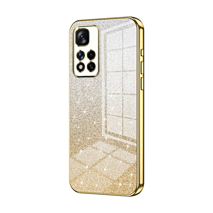 Caja de teléfono galvanizada con polvo de brillo degradado, For Xiaomi Redmi Note 10/Note 10S, For Xiaomi Redmi Note 11 Global / Note 11S, For Xiaomi Redmi K40S / Poco F4, For Xiaomi Redmi Note 11T 5G/Note 11S 5G, For Xiaomi Redmi K50 / K50 Pro        ...
