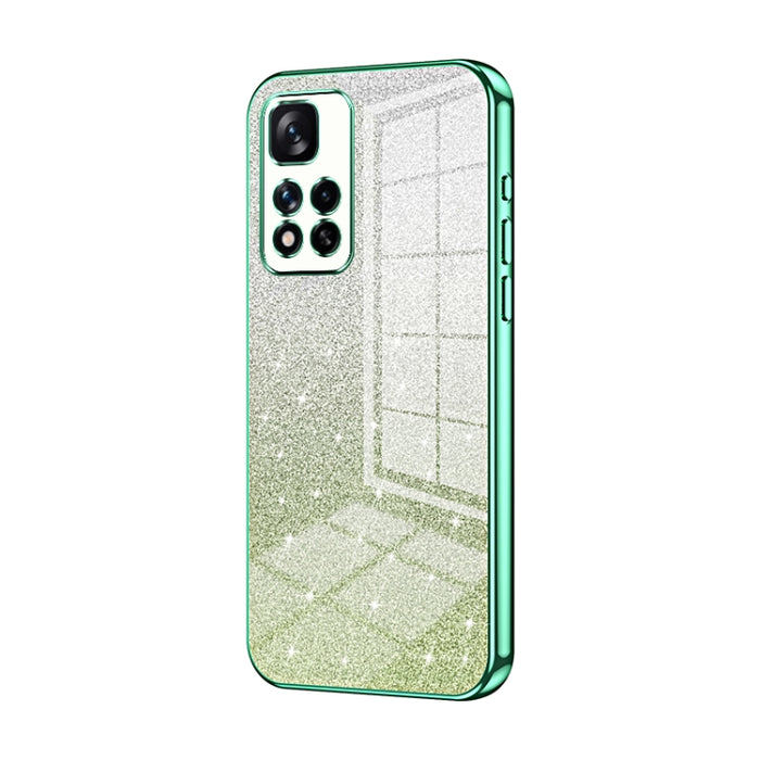Caja de teléfono galvanizada con polvo de brillo degradado, For Xiaomi Redmi Note 10/Note 10S, For Xiaomi Redmi Note 11 Global / Note 11S, For Xiaomi Redmi K40S / Poco F4, For Xiaomi Redmi Note 11T 5G/Note 11S 5G, For Xiaomi Redmi K50 / K50 Pro        ...