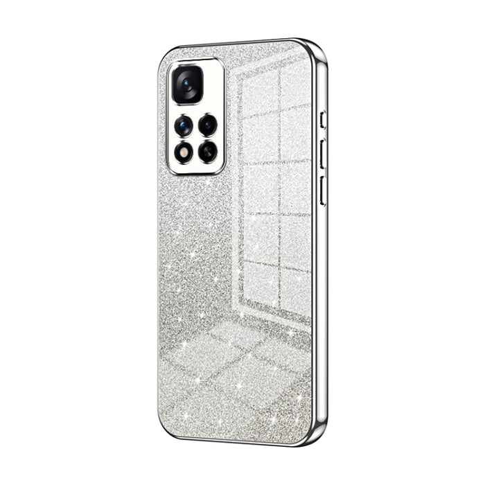 Caja de teléfono galvanizada con polvo de brillo degradado, For Xiaomi Redmi Note 10/Note 10S, For Xiaomi Redmi Note 11 Global / Note 11S, For Xiaomi Redmi K40S / Poco F4, For Xiaomi Redmi Note 11T 5G/Note 11S 5G, For Xiaomi Redmi K50 / K50 Pro        ...