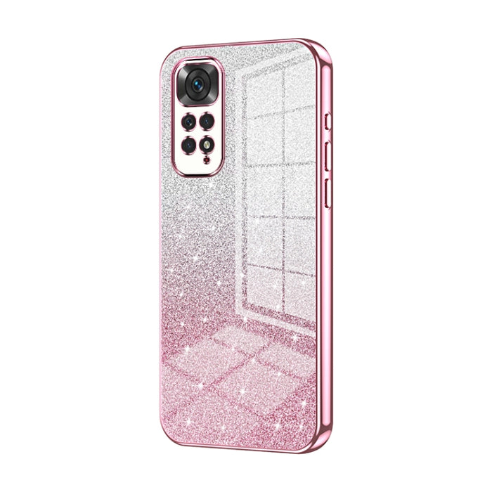 Caja de teléfono galvanizada con polvo de brillo degradado, For Xiaomi Redmi Note 10/Note 10S, For Xiaomi Redmi Note 11 Global / Note 11S, For Xiaomi Redmi K40S / Poco F4, For Xiaomi Redmi Note 11T 5G/Note 11S 5G, For Xiaomi Redmi K50 / K50 Pro        ...