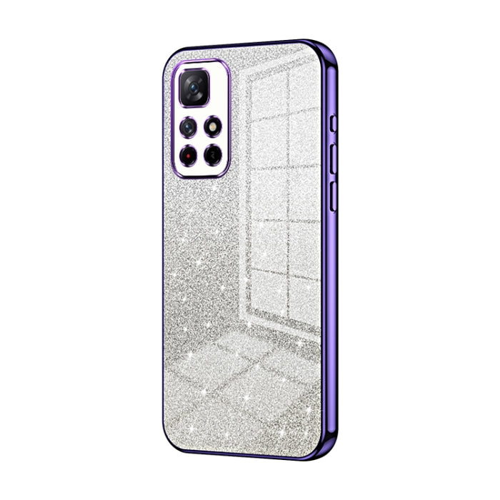 Caja de teléfono galvanizada con polvo de brillo degradado, For Xiaomi Redmi Note 10/Note 10S, For Xiaomi Redmi Note 11 Global / Note 11S, For Xiaomi Redmi K40S / Poco F4, For Xiaomi Redmi Note 11T 5G/Note 11S 5G, For Xiaomi Redmi K50 / K50 Pro        ...
