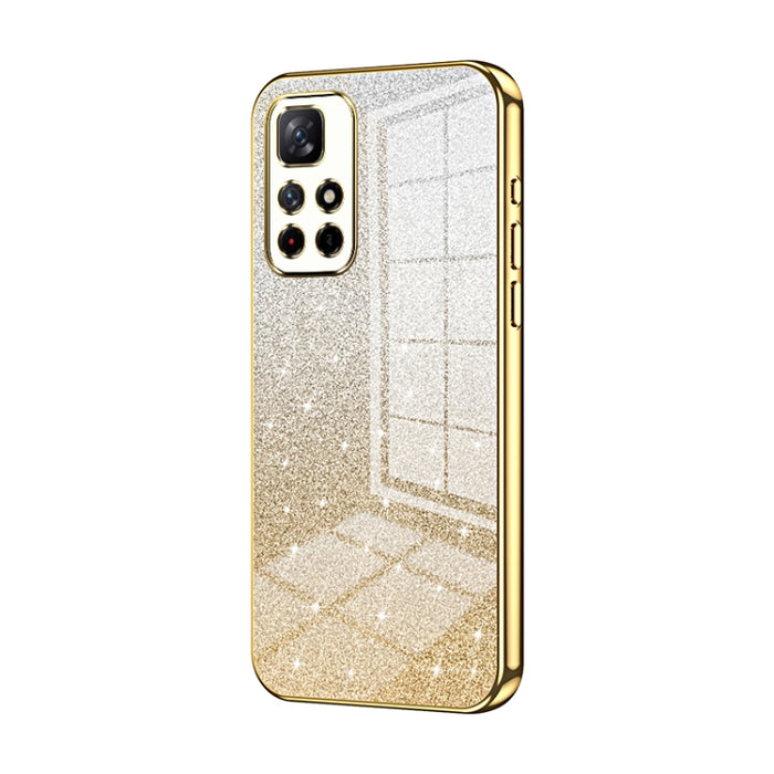Caja de teléfono galvanizada con polvo de brillo degradado, For Xiaomi Redmi Note 10/Note 10S, For Xiaomi Redmi Note 11 Global / Note 11S, For Xiaomi Redmi K40S / Poco F4, For Xiaomi Redmi Note 11T 5G/Note 11S 5G, For Xiaomi Redmi K50 / K50 Pro        ...