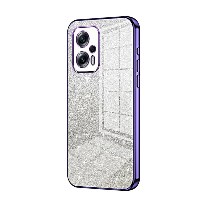 Caja de teléfono galvanizada con polvo de brillo degradado, For Xiaomi Redmi Note 11T Pro/Poco X4 GT, For Xiaomi Redmi Note 12R Pro, For Xiaomi Redmi Note 12 Turbo/Poco F5, For Xiaomi Redmi K60 / K60 Pro, For Xiaomi Redmi Note 12 Pro+                  ...