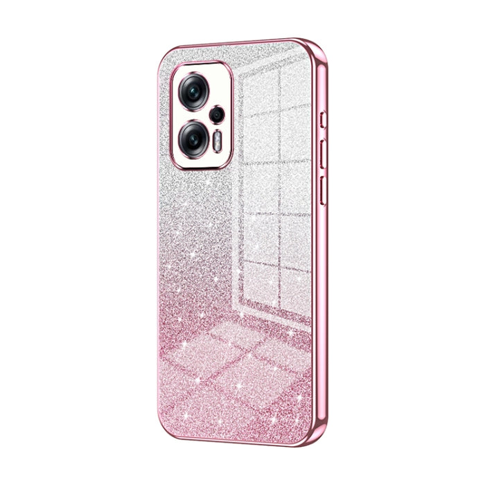 Caja de teléfono galvanizada con polvo de brillo degradado, For Xiaomi Redmi Note 11T Pro/Poco X4 GT, For Xiaomi Redmi Note 12R Pro, For Xiaomi Redmi Note 12 Turbo/Poco F5, For Xiaomi Redmi K60 / K60 Pro, For Xiaomi Redmi Note 12 Pro+                  ...