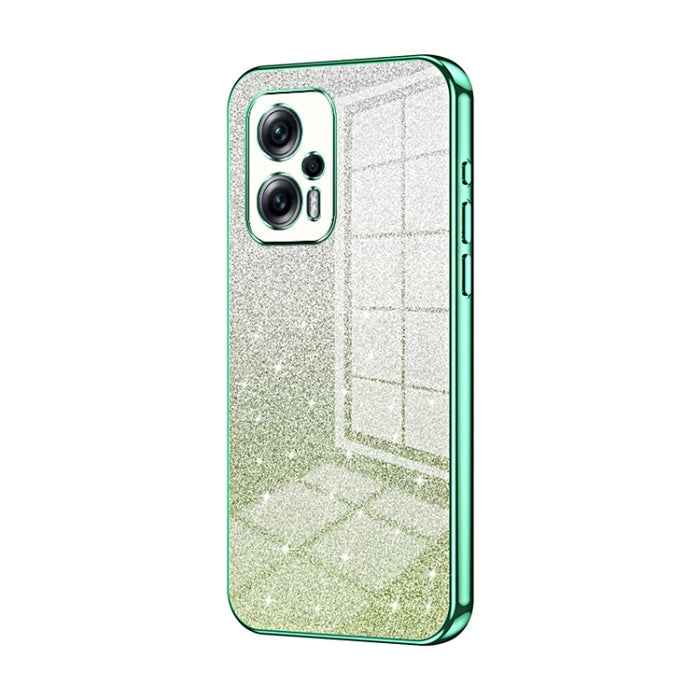 Caja de teléfono galvanizada con polvo de brillo degradado, For Xiaomi Redmi Note 11T Pro/Poco X4 GT, For Xiaomi Redmi Note 12R Pro, For Xiaomi Redmi Note 12 Turbo/Poco F5, For Xiaomi Redmi K60 / K60 Pro, For Xiaomi Redmi Note 12 Pro+                  ...
