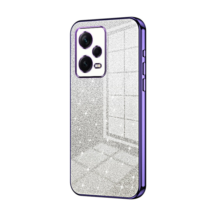 Caja de teléfono galvanizada con polvo de brillo degradado, For Xiaomi Redmi Note 11T Pro/Poco X4 GT, For Xiaomi Redmi Note 12R Pro, For Xiaomi Redmi Note 12 Turbo/Poco F5, For Xiaomi Redmi K60 / K60 Pro, For Xiaomi Redmi Note 12 Pro+                  ...