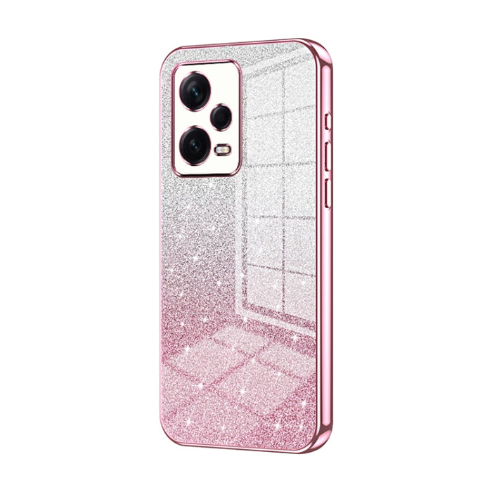 Caja de teléfono galvanizada con polvo de brillo degradado, For Xiaomi Redmi Note 11T Pro/Poco X4 GT, For Xiaomi Redmi Note 12R Pro, For Xiaomi Redmi Note 12 Turbo/Poco F5, For Xiaomi Redmi K60 / K60 Pro, For Xiaomi Redmi Note 12 Pro+                  ...