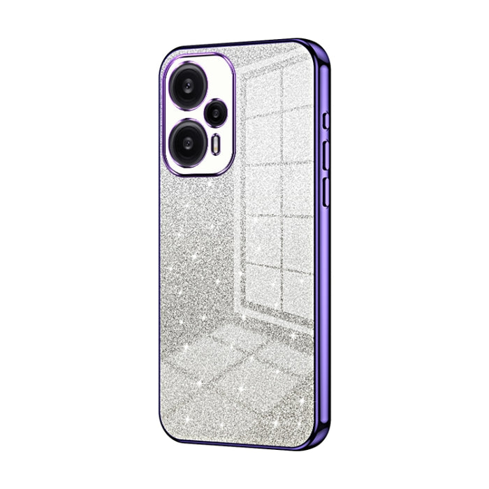Caja de teléfono galvanizada con polvo de brillo degradado, For Xiaomi Redmi Note 11T Pro/Poco X4 GT, For Xiaomi Redmi Note 12R Pro, For Xiaomi Redmi Note 12 Turbo/Poco F5, For Xiaomi Redmi K60 / K60 Pro, For Xiaomi Redmi Note 12 Pro+                  ...