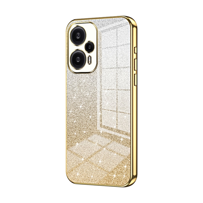 Caja de teléfono galvanizada con polvo de brillo degradado, For Xiaomi Redmi Note 11T Pro/Poco X4 GT, For Xiaomi Redmi Note 12R Pro, For Xiaomi Redmi Note 12 Turbo/Poco F5, For Xiaomi Redmi K60 / K60 Pro, For Xiaomi Redmi Note 12 Pro+                  ...