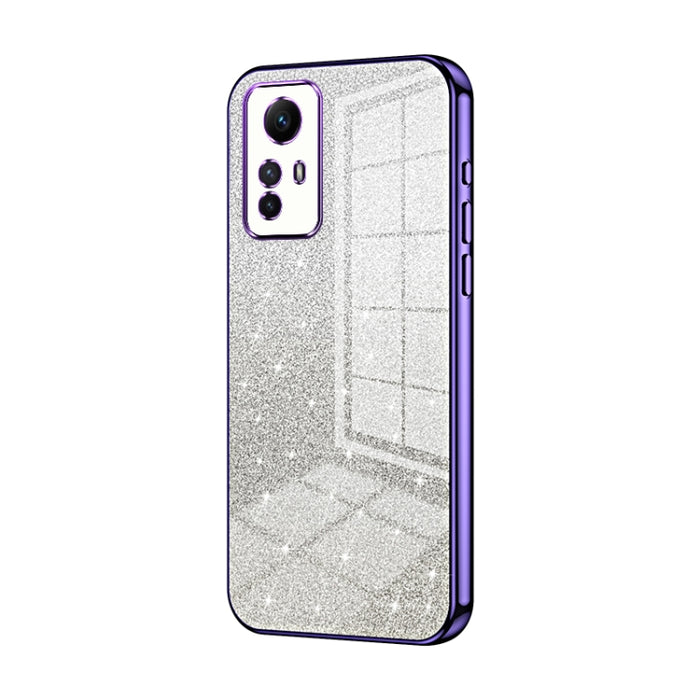 Caja de teléfono galvanizada con polvo de brillo degradado, For Xiaomi Redmi Note 11T Pro/Poco X4 GT, For Xiaomi Redmi Note 12R Pro, For Xiaomi Redmi Note 12 Turbo/Poco F5, For Xiaomi Redmi K60 / K60 Pro, For Xiaomi Redmi Note 12 Pro+                  ...
