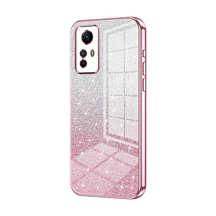 Caja de teléfono galvanizada con polvo de brillo degradado, For Xiaomi Redmi Note 11T Pro/Poco X4 GT, For Xiaomi Redmi Note 12R Pro, For Xiaomi Redmi Note 12 Turbo/Poco F5, For Xiaomi Redmi K60 / K60 Pro, For Xiaomi Redmi Note 12 Pro+                  ...