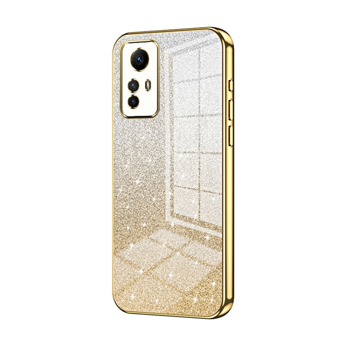 Caja de teléfono galvanizada con polvo de brillo degradado, For Xiaomi Redmi Note 11T Pro/Poco X4 GT, For Xiaomi Redmi Note 12R Pro, For Xiaomi Redmi Note 12 Turbo/Poco F5, For Xiaomi Redmi K60 / K60 Pro, For Xiaomi Redmi Note 12 Pro+                  ...