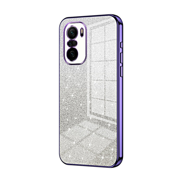 Caja de teléfono galvanizada con polvo de brillo degradado, For Xiaomi Redmi Note 10/Note 10S, For Xiaomi Redmi Note 11 Global / Note 11S, For Xiaomi Redmi K40S / Poco F4, For Xiaomi Redmi Note 11T 5G/Note 11S 5G, For Xiaomi Redmi K50 / K50 Pro        ...