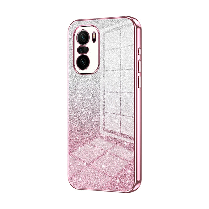 Caja de teléfono galvanizada con polvo de brillo degradado, For Xiaomi Redmi Note 10/Note 10S, For Xiaomi Redmi Note 11 Global / Note 11S, For Xiaomi Redmi K40S / Poco F4, For Xiaomi Redmi Note 11T 5G/Note 11S 5G, For Xiaomi Redmi K50 / K50 Pro        ...