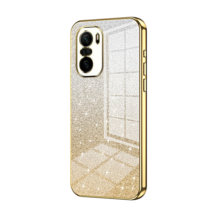 Caja de teléfono galvanizada con polvo de brillo degradado, For Xiaomi Redmi Note 10/Note 10S, For Xiaomi Redmi Note 11 Global / Note 11S, For Xiaomi Redmi K40S / Poco F4, For Xiaomi Redmi Note 11T 5G/Note 11S 5G, For Xiaomi Redmi K50 / K50 Pro        ...