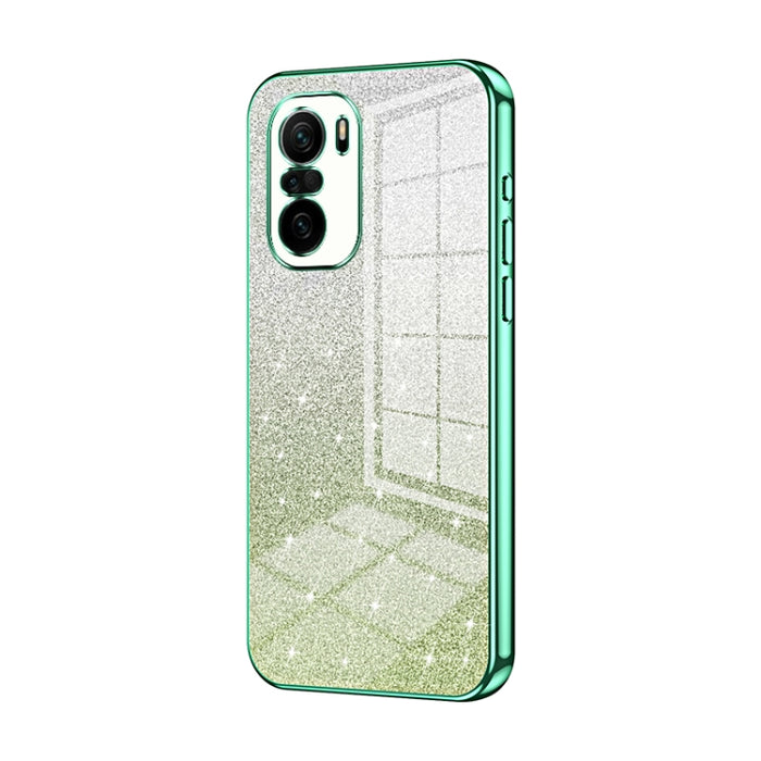Caja de teléfono galvanizada con polvo de brillo degradado, For Xiaomi Redmi Note 10/Note 10S, For Xiaomi Redmi Note 11 Global / Note 11S, For Xiaomi Redmi K40S / Poco F4, For Xiaomi Redmi Note 11T 5G/Note 11S 5G, For Xiaomi Redmi K50 / K50 Pro        ...