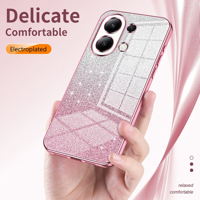 Caja de teléfono galvanizada con polvo de brillo degradado, For Xiaomi Redmi Note 11T Pro/Poco X4 GT, For Xiaomi Redmi Note 12R Pro, For Xiaomi Redmi Note 12 Turbo/Poco F5, For Xiaomi Redmi K60 / K60 Pro, For Xiaomi Redmi Note 12 Pro+                  ...