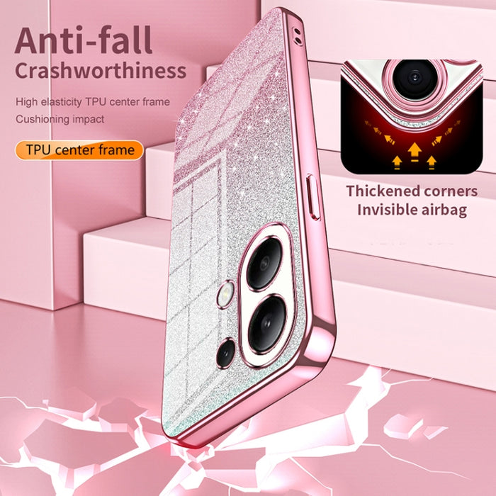 Caja de teléfono galvanizada con polvo de brillo degradado, For Redmi Note 14 5G, For Redmi Note 14 Pro+ 5G, For Redmi 14R, For Redmi Note 14 Pro 5G, For Redmi K70 Ultra, For Xiaomi Redmi Note 13 Pro 4G, For Xiaomi Redmi Note 13 4G                     ...