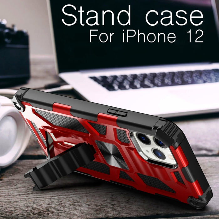 Estuche protector magnético Armor a prueba de golpes TPU + PC con soporte, For iPhone 12 / 12 Pro, For iPhone 12 Pro Max