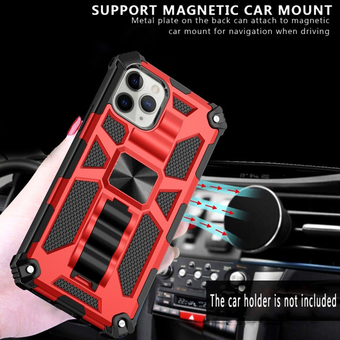 Estuche protector magnético Armor a prueba de golpes TPU + PC con soporte, For iPhone 12 / 12 Pro, For iPhone 12 Pro Max