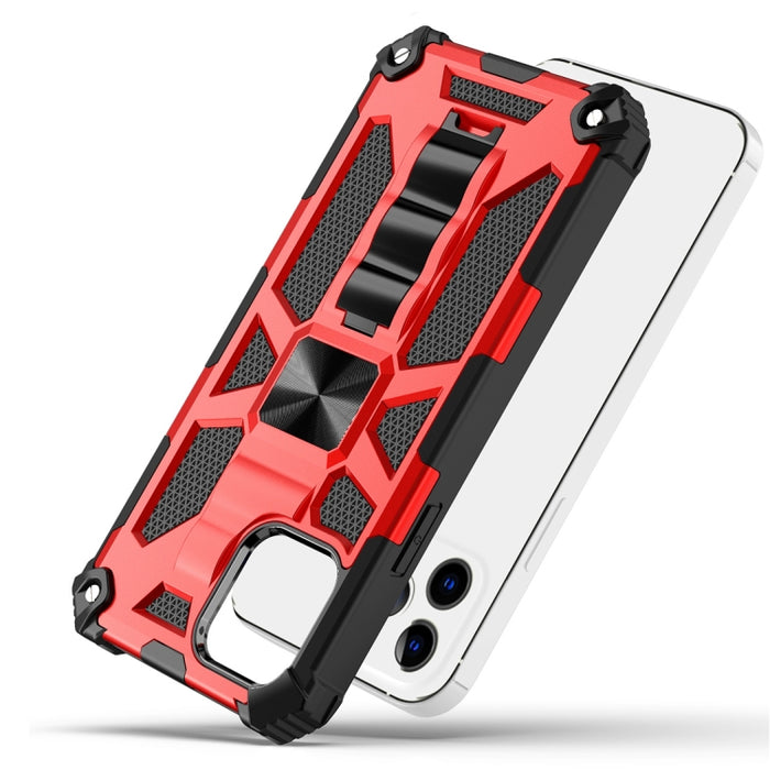 Estuche protector magnético Armor a prueba de golpes TPU + PC con soporte, For iPhone 12 / 12 Pro, For iPhone 12 Pro Max