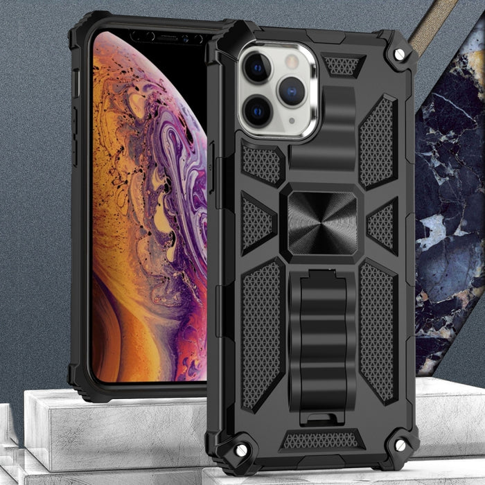 Estuche protector magnético Armor a prueba de golpes TPU + PC con soporte, For iPhone 12 / 12 Pro, For iPhone 12 Pro Max