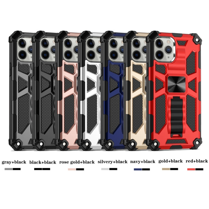 Estuche protector magnético Armor a prueba de golpes TPU + PC con soporte, For iPhone 12 / 12 Pro, For iPhone 12 Pro Max