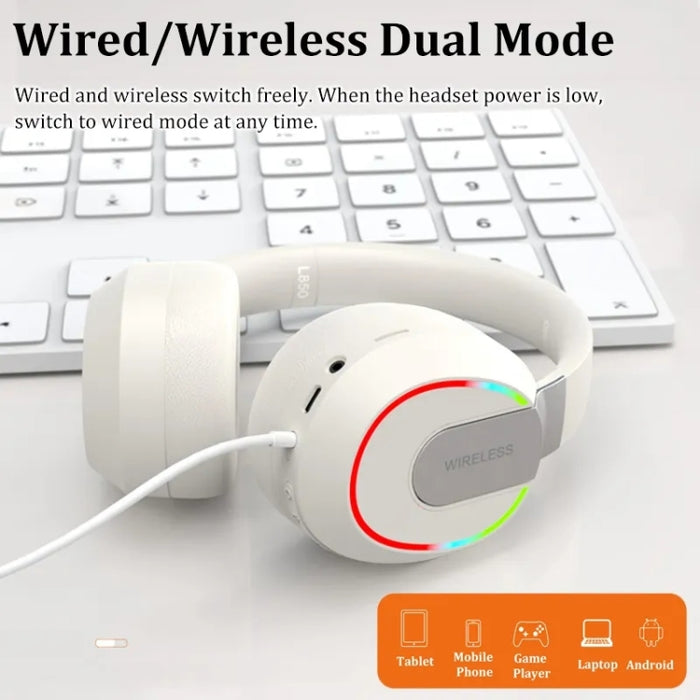 Auricular Bluetooth inalámbrico con reducción de ruido ENC plegable L850 con micrófono