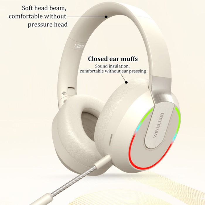 Auricular Bluetooth inalámbrico con reducción de ruido ENC plegable L850 con micrófono