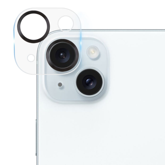Película de cámara trasera con textura de CD de vidrio templado, For iPhone 15 Plus / 15