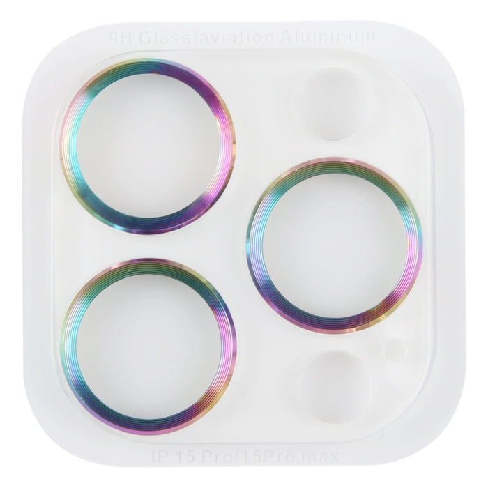 Película de cámara trasera con textura de CD de vidrio templado, For iPhone 15 Pro Max / 15 Pro