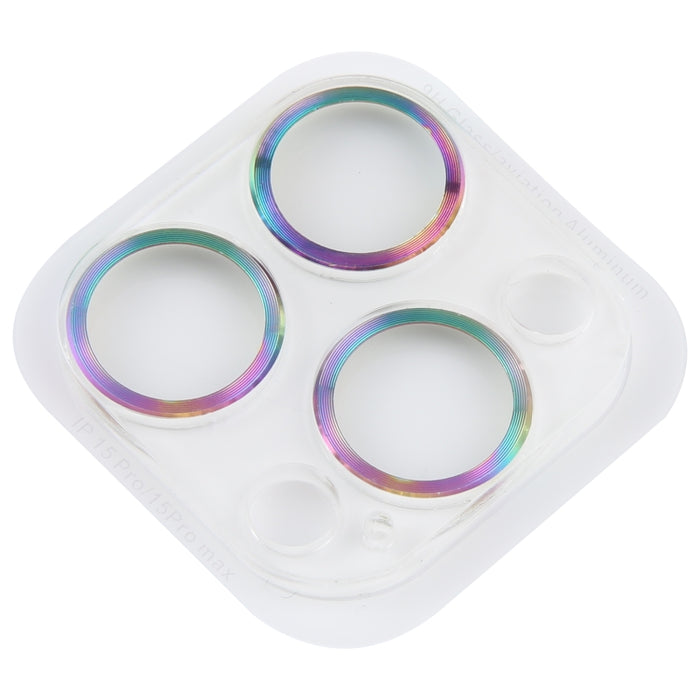 Película de cámara trasera con textura de CD de vidrio templado, For iPhone 15 Pro Max / 15 Pro