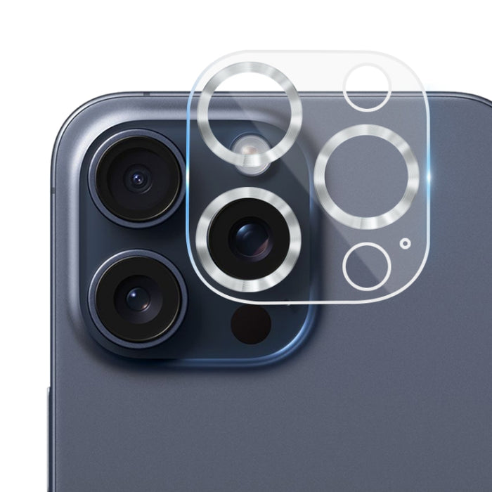 Película de cámara trasera con textura de CD de vidrio templado, For iPhone 15 Pro Max / 15 Pro
