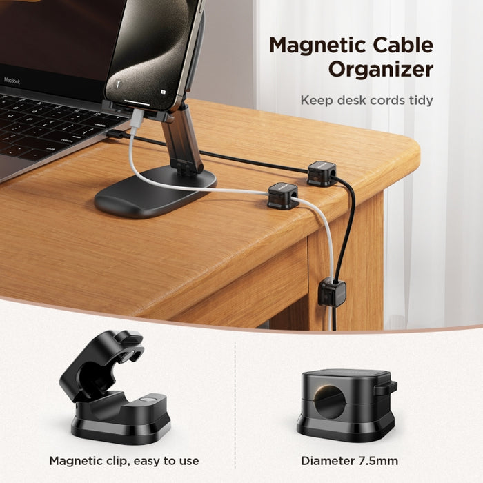 Soporte organizador de cables de datos magnético JOYROOM JR-ZS368, 3 uds.